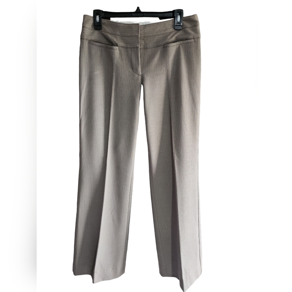 Express Editor Women's Dress Pants Trousers Mid-Rise Pin Striped Sz 6R